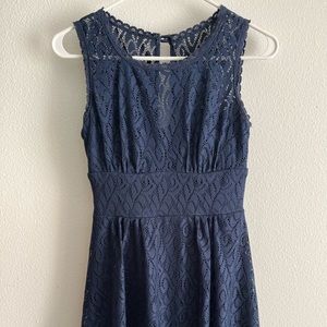 Blue Lace Mini Dress